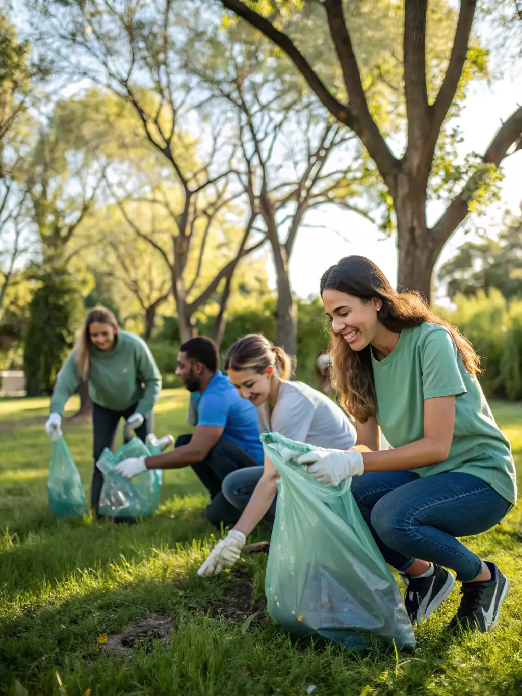 A photo of volunteers participating in a river cleanup, removing trash and debris from the Besbre's banks, demonstrating community involvement.